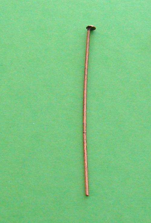 Copper Headpins, 40mm (25 Pins per Pack)
