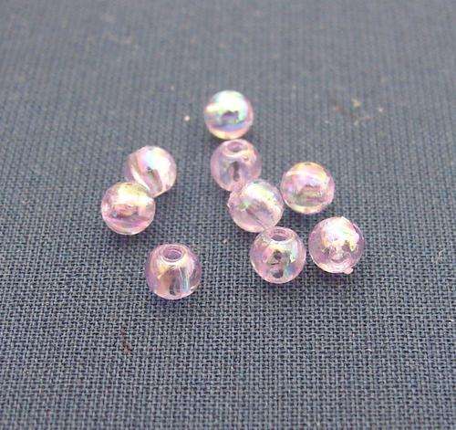3mm Lilac AB Acrylic Beads (95 Beads per Packet)
