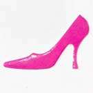 35mm x 25mm Pink Gloss Paper Shoe Embellishment (Sold in Pack of 5 Pieces)