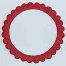 70mm Round Decorative Red Mulberry Paper Fames (3 Frames per Pack)