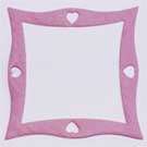 70mm Pink Mulberry Paper Decorative Square Frames (3 Frames per Pack)