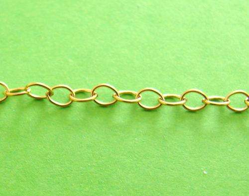 14KGF 2.6mm Link Size Cable Chain (Sold by the Meter)