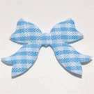 20mm Blue Gingham Fabric Bows (Sold in Pack of 5 Pieces)