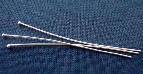 Pack of 50mm NICKEL & LEAD FREE Head Pins with Round Head (25 Pins per Pack)
