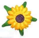 25mm Yellow Daisy Paper Flower Embellishments (Sold in Pack of 3 Flowers)