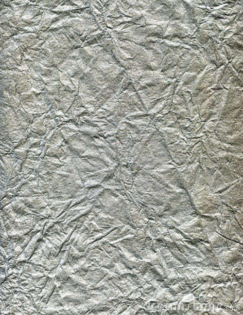 A4 Sheet of Metallic Silver Crushed Paper (200g)