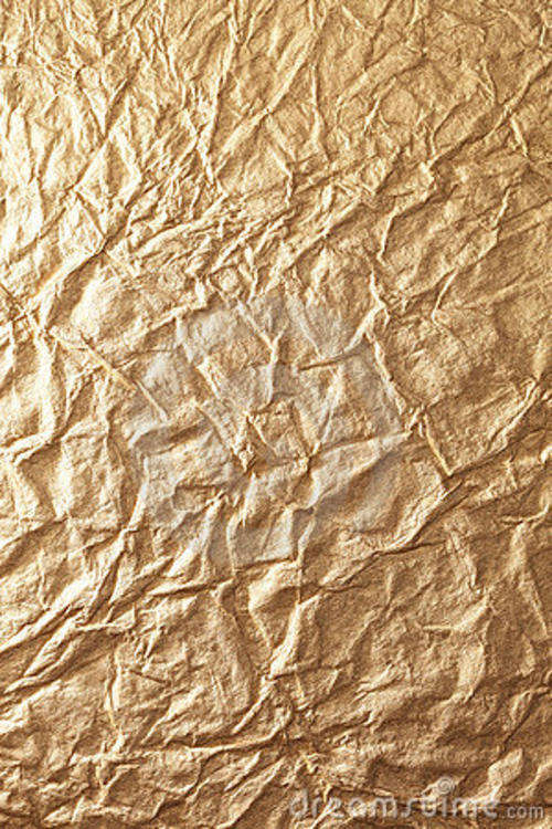 A4 Sheet of Metallic Gold Crushed Paper (200g)