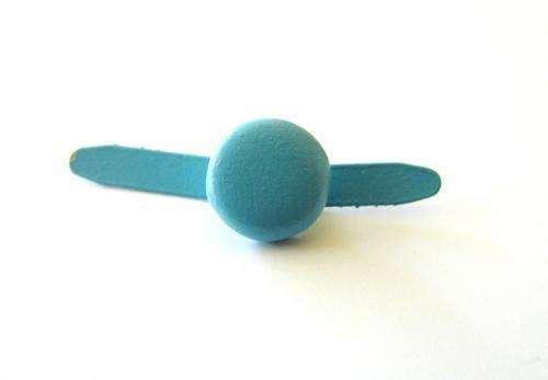 8mm Blue Round Metal Brads (Sold in Pack of 8 Pieces)