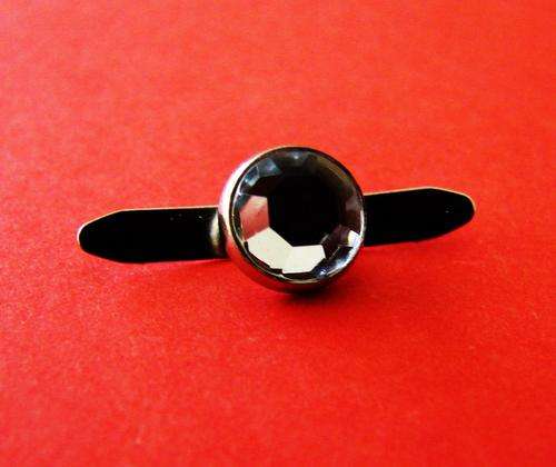 8mm Clear Gem Round Metal Brads (Sold in Pack of 11 Pieces)