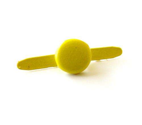 8mm Yellow Round Metal Brads (Sold in Pack of 6 Pieces)