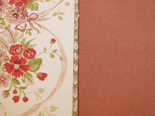 300mm x 300mm Floral & Plain Scrapbooking Paper Sheet