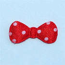 20mm Red Polka Dot Bowtie Fabric Embellishment