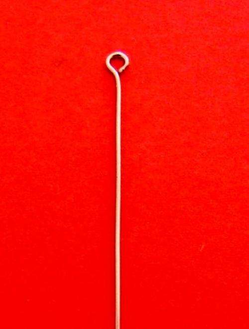 Pack of 40mm Silvertone Eyepins (25 Pins per Pack)