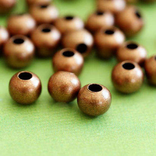 2mm Copper Round Crimp Beads (Sold in Pack of 100 Pieces)