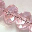 6.2mm Light Pink Faceted Glass Rondele Bead