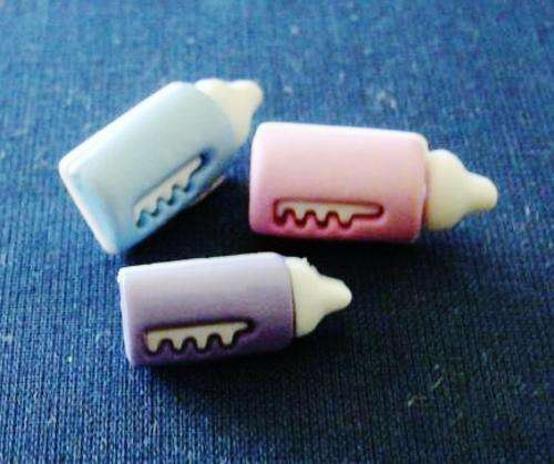20mm Baby Bottle Button Embellishments (Sold in set of 3 Pieces)