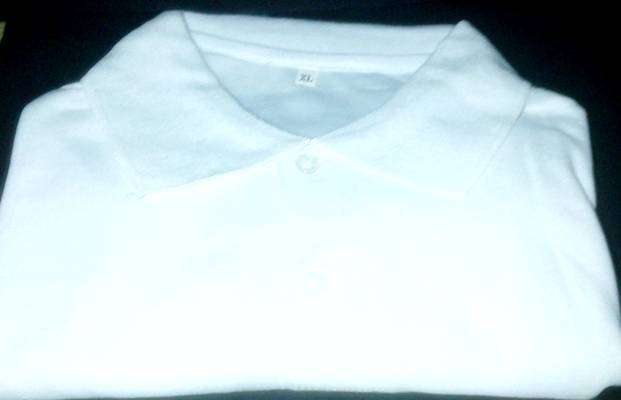 Mens WHITE Golf Shirt