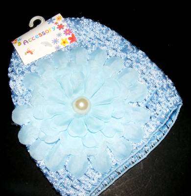 FLOWER BEANIE BLUE
