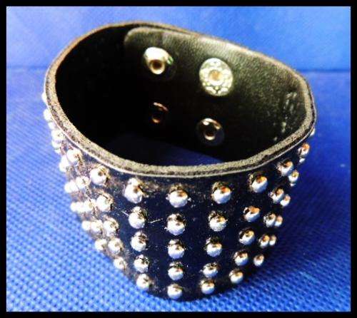 Black Mens Leatherlike Arm Cuff