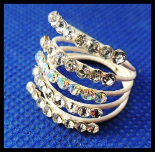 White Diamante Ring