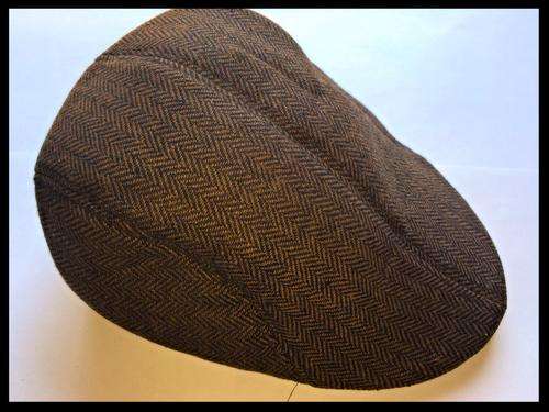 Mens Gatsby Flat-Cap Hat Brown