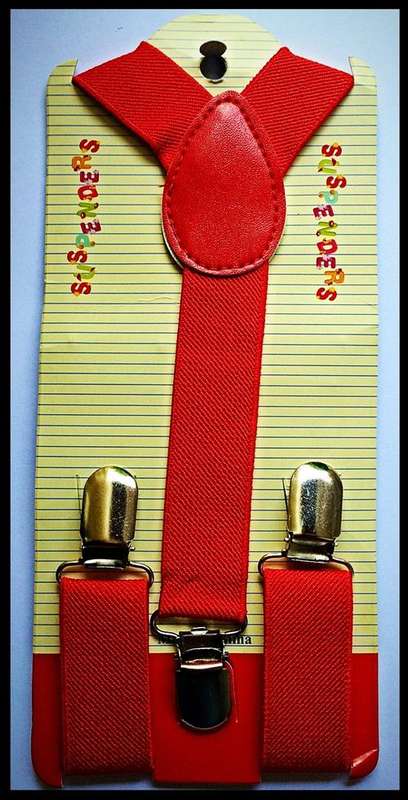 Kiddies/Baby Suspenders Red