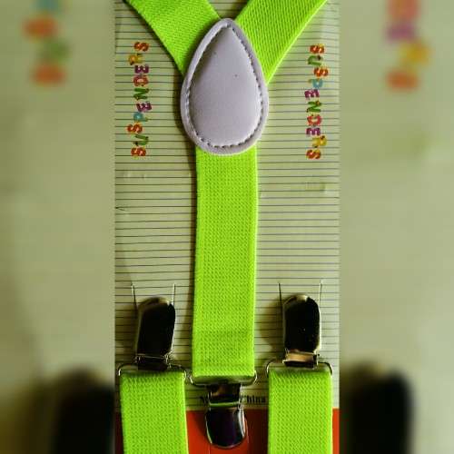 Kiddies Neon Yellow Suspenders