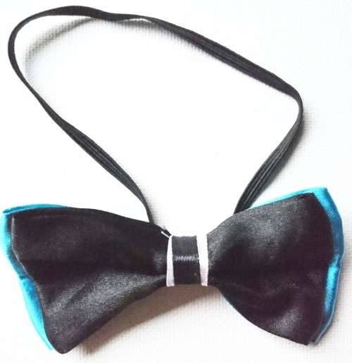 Sky Blue and Black Kiddies Bowtie