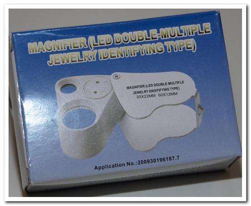 Coin Magnifing glass LED double multiple type