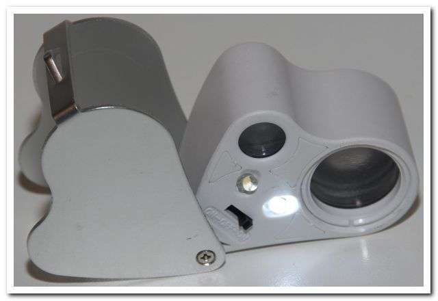 Coin Magnifing glass LED double multiple type