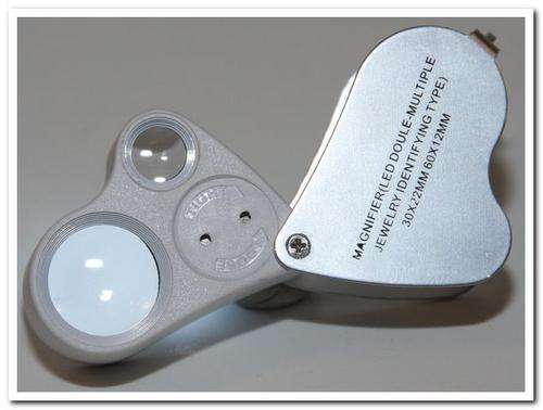 Coin Magnifing glass LED double multiple type