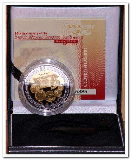 2011 90th Bi-Colour R5 Coin - PROOF