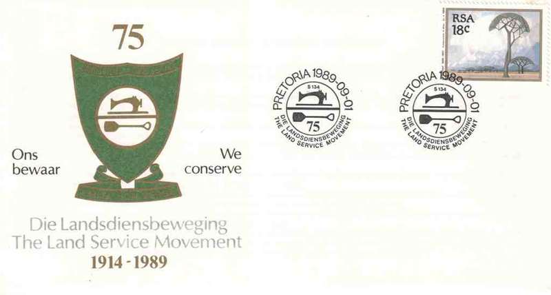 1989 - SA FDC - 75th Anniversary - Landsdiensbeweging/Land Service Movement