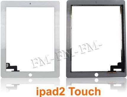 iPad 2 Digitizer Touch Screen Front Glass White/black