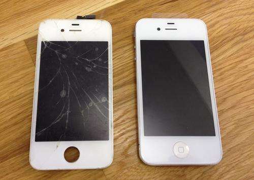 IPHONE 4S SCREEN REPAIR SERVICE WHITE R 750.00 FREE COLLECTION AND DELIVERY
