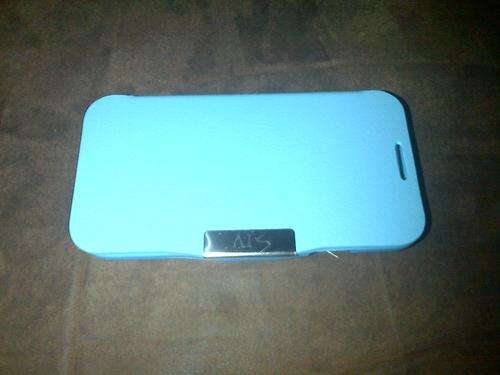 Samsung S4 Flip cover pouch light blue