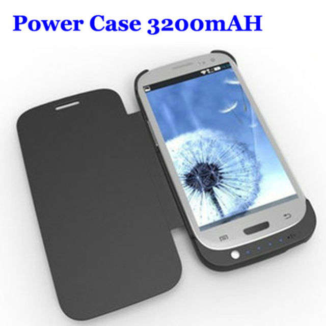 Samsung Galaxy S3 i9300 - 3200mAh Backup Charger/Power Bank/Case flap Cover Black