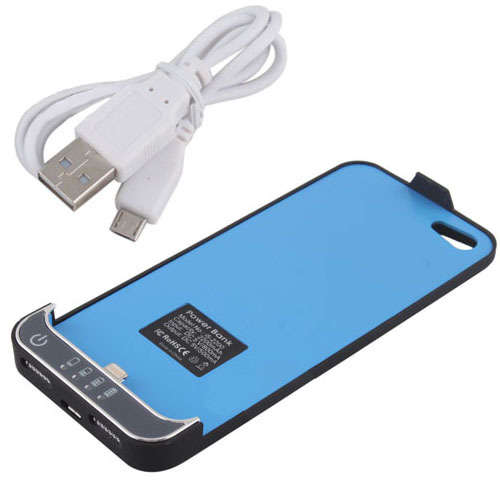 iPhone 5 5G External RECHARGEABL BATTERY CHARGER POWER BANK COVER CASE black