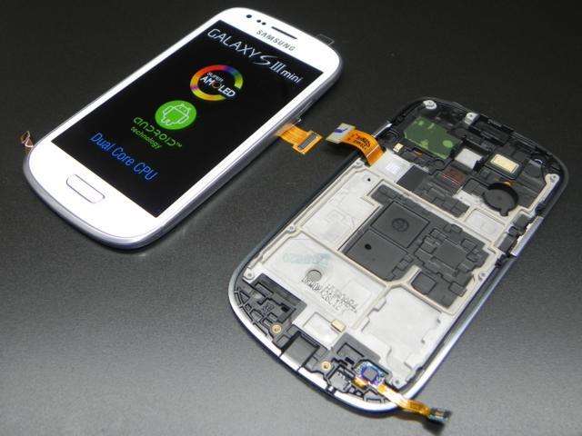 Samsung s3 mini i8190 Lcd white with frame complete geniune item brand new