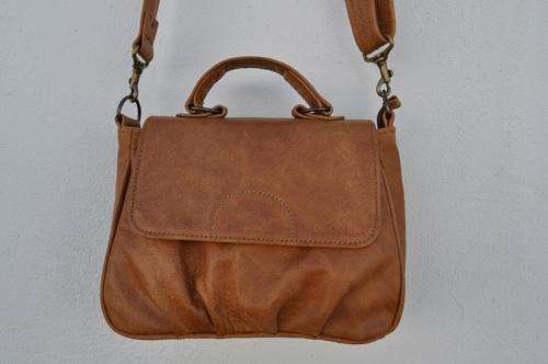 Tan Leather Satchel Style Bag For Sale