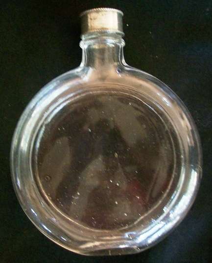Vintage Glass Hip Flask