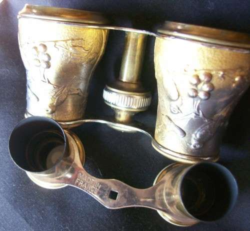 FRENCH OPERA GLASSES Bird and Berry Design WITH CASE