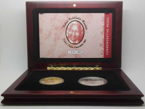 2008 Twin set 1oz gold & 1oz silver Nelson Rolihlahla Mandela 90 years | 900 Minted | R1 Start
