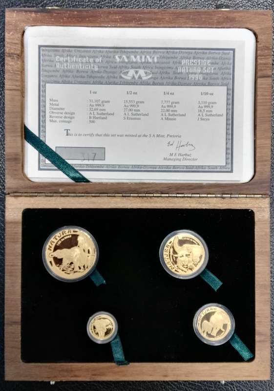 1996 Prestige Natura Gold Proof Set | The Mandleve Elephant | Mintage Only 368 | Low Start