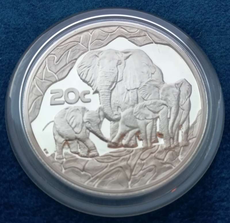 2002 | The Elephant | Proof Silver Wildlife Series | Prestige Set | Mintage Only 500 | R1 Start