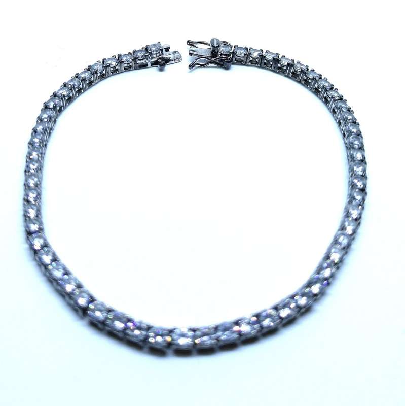 Stunning Tennis Bracelet | +-6ct of Sparkling Cubic Zirconias | Set in Sterling Silver | 190mm Long