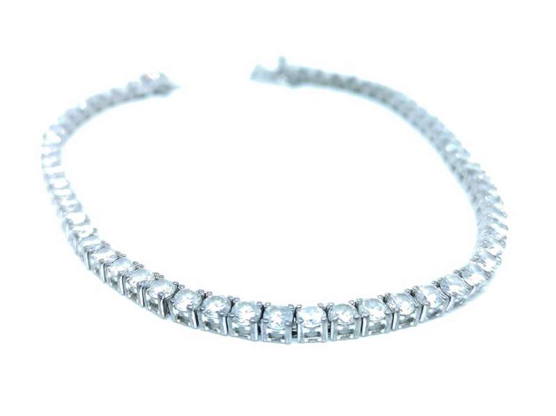Stunning Tennis Bracelet | +-6ct of Sparkling Cubic Zirconias | Set in Sterling Silver | 190mm Long