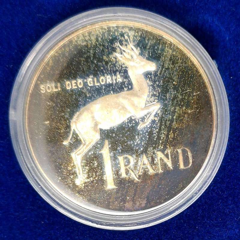 1989 | Proof | R1 Silver | Brown Toning SOLI DEO GLORIA | Encapsulated In SA Mint Box | R1 Start NR