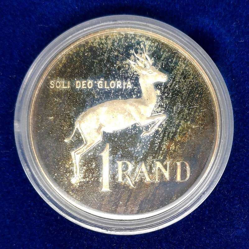 1989 | Proof | R1 Silver | Brown Toning SOLI DEO GLORIA | Encapsulated In SA Mint Box | R1 Start NR