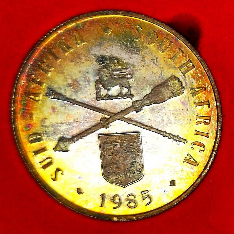1985 | Proof | R1 | Toning as per images | Parliament | In SA Mint Box | R1 Start Auction NR
